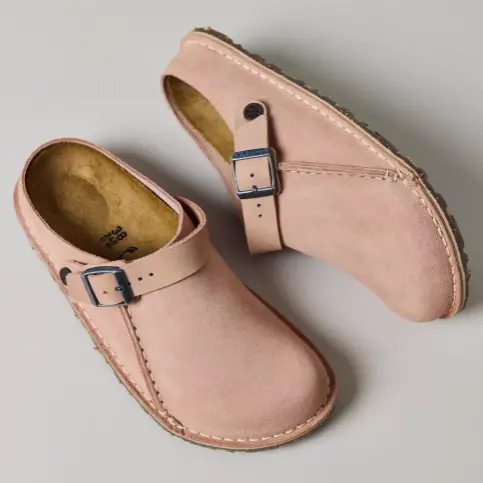 Birkenstock 勃肯 Lutry 麂皮半包拖鞋
