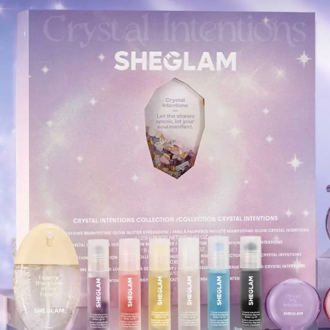 SHEGLAM：水晶祈愿系列彩妆上线！入滚珠唇油、细闪眼影等