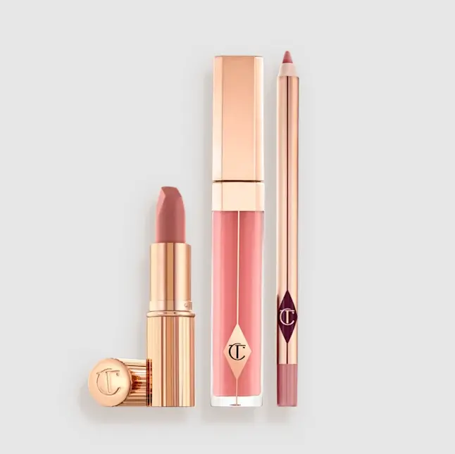 Charlotte Tilbury 裸色唇妆三件套（口红 + 唇釉 + 唇线笔）