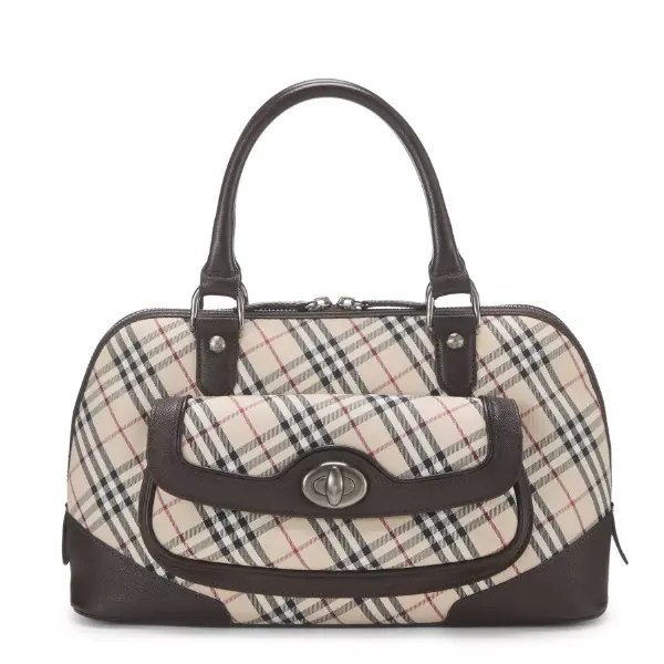 Burberry 巴宝莉格纹手提包（二手中古款）