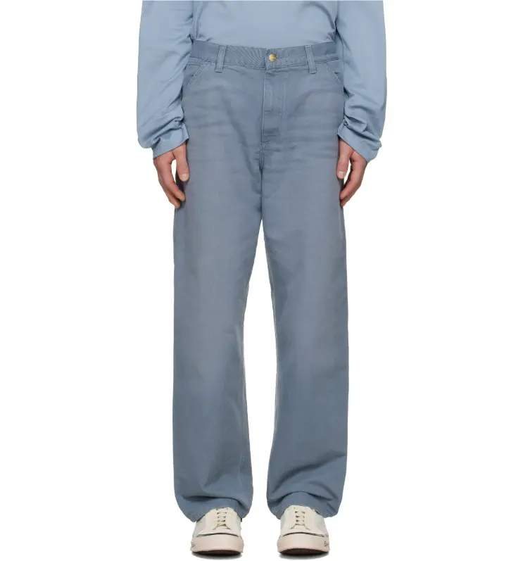 Carhartt Work In Progress 蓝色 Single Knee 长裤