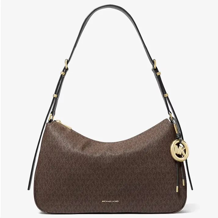 Michael Kors Nolita 中号棕色老花单肩包