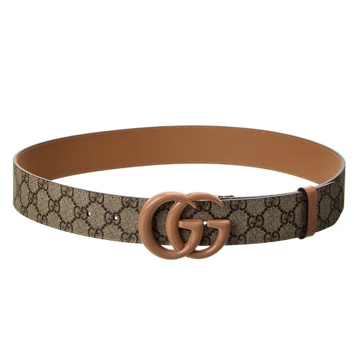 Gucci Marmont 宽版老花腰带