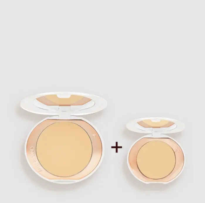 Charlotte Tilbury 空气柔焦亮颜无瑕蜜粉饼套装 正装+旅行装