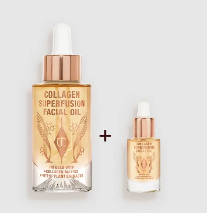 Charlotte Tilbury 胶原焕活高能面部精华油套装 正装+旅行装