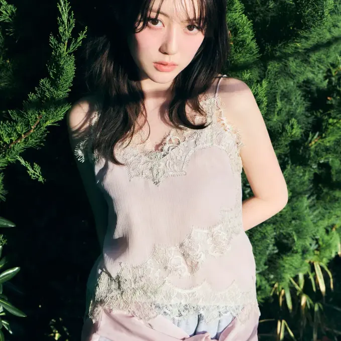 Snidel 蕾丝拼接款吊带