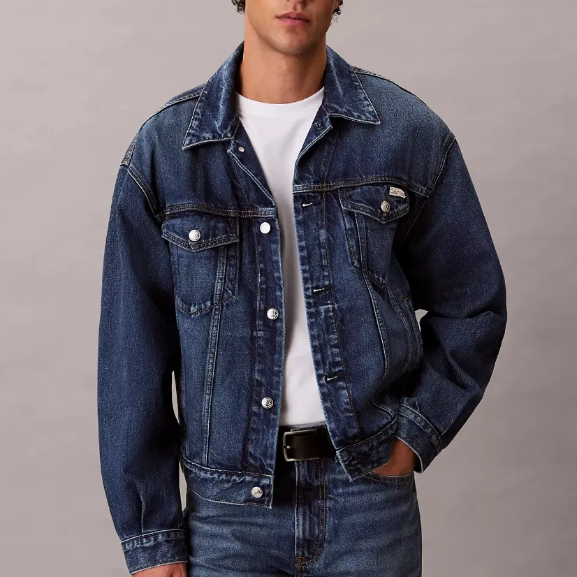 码全！Calvin Klein 90s 深蓝色牛仔外套