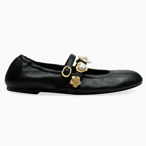Stuart Weitzman Socharming 真皮玛丽珍平底鞋