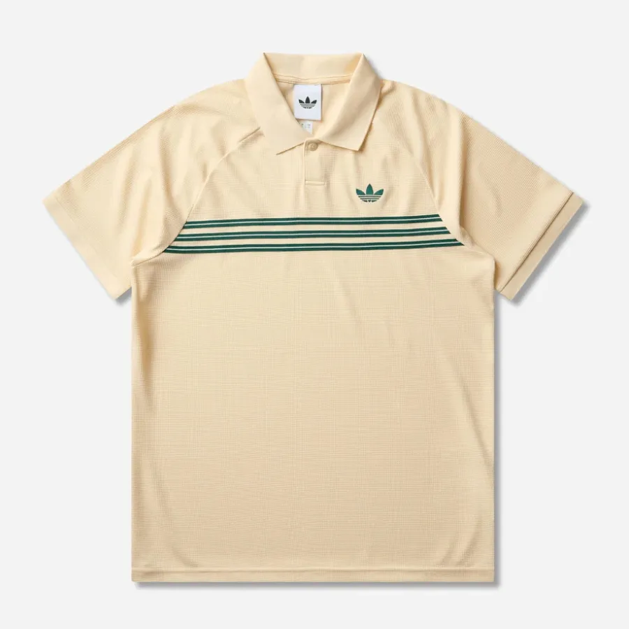 ADIDAS 阿迪达斯三叶草印花Polo衫