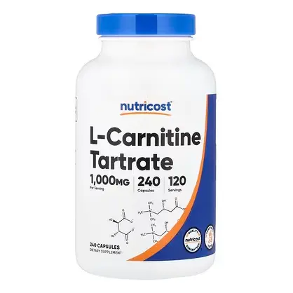 Nutricost, L-肉碱酒石酸盐，240 粒胶囊（每粒胶囊 500 毫克）