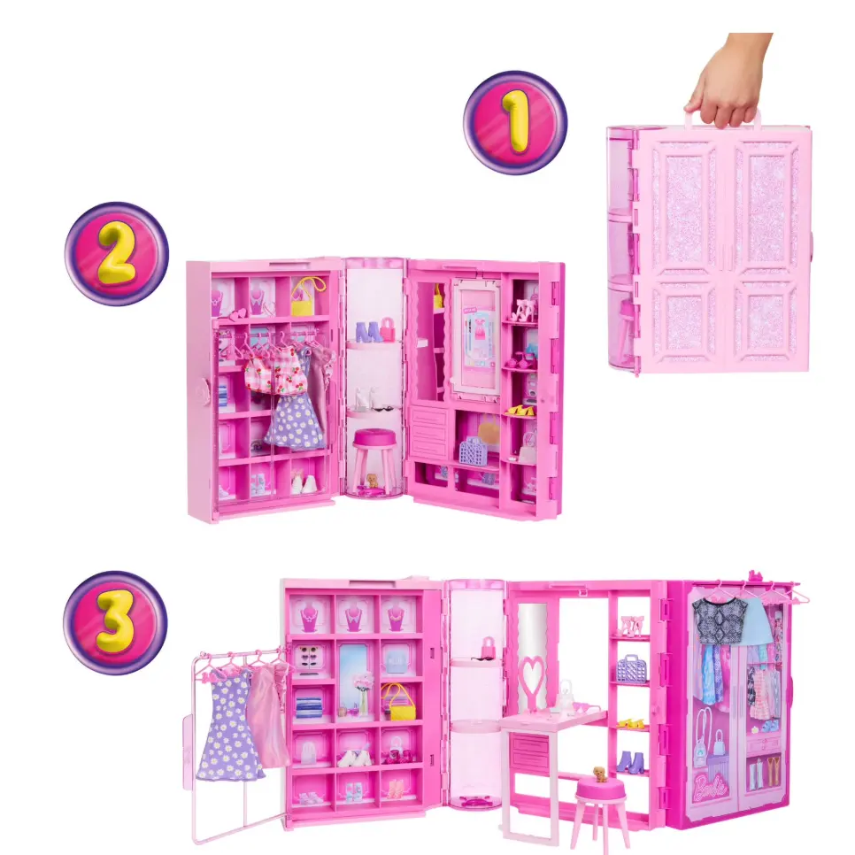 Barbie 梦想衣橱玩具套装