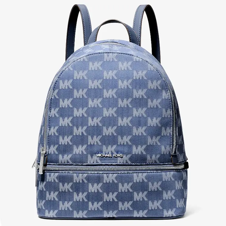 3件7.5折！Michael Kors Rhea 中号牛仔老花双肩包