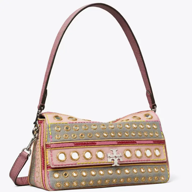 Tory Burch 汤丽柏琦 Charlie 小号装饰单肩包