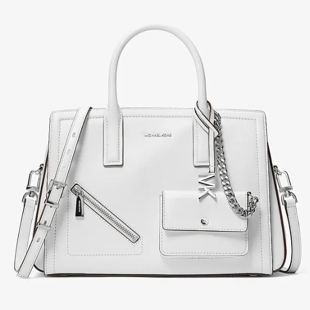 孟子义同款白色！Michael Kors Laila 中号斜挎包带卡包