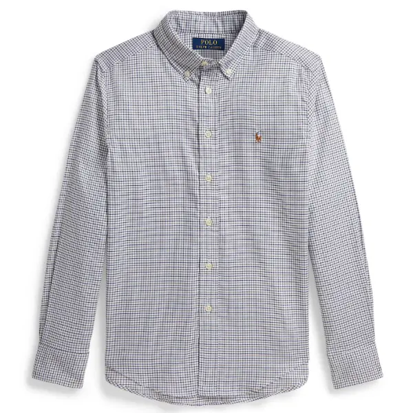 上新！Ralph Lauren 拉夫劳伦大童款格子牛津衬衫