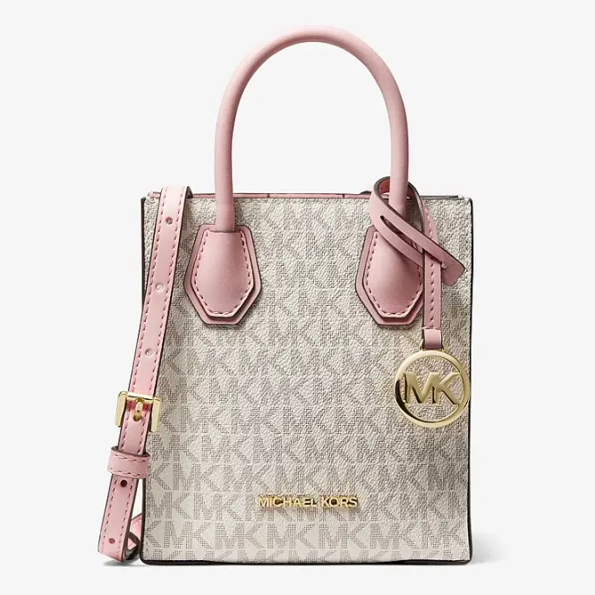 Michael Kors 粉白老花琴谱包