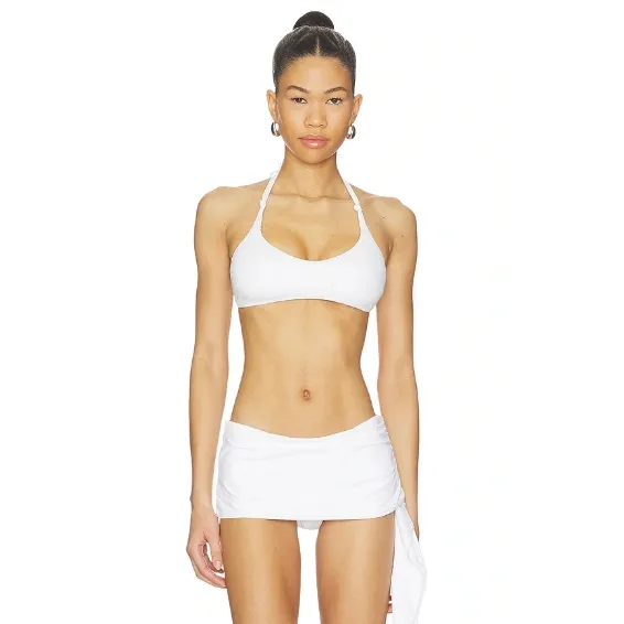 Jennie同款！Frankies Bikinis Hanna 白色比基尼内衣