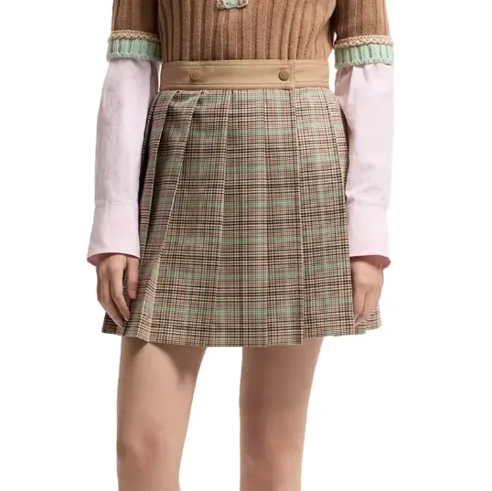 Moncler 格子百褶裙