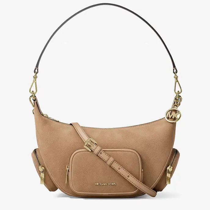Michael Kors Merritt 中号麂皮单肩包