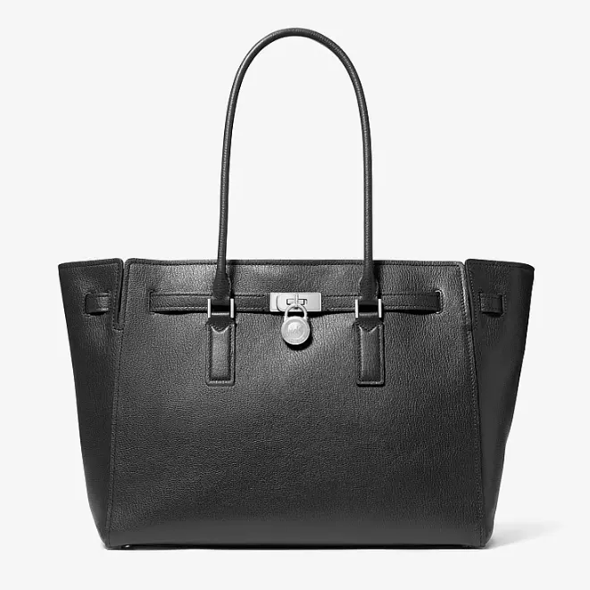 Michael Kors Hamilton 大号皮革托特包 黑色