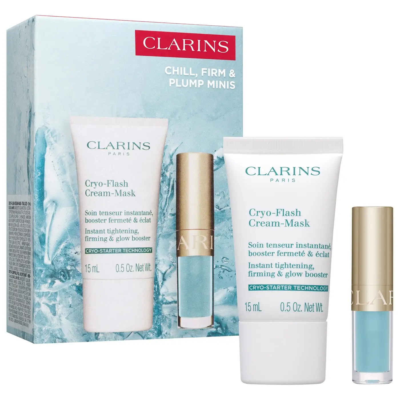 Clarins 娇韵诗冷冻丰唇油+冷冻速效面膜 旅行装套装