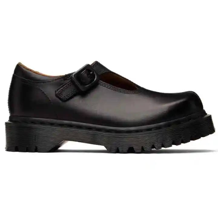 Dr. Martens 黑色 Rejena Mary Jane Old Harness Leather 乐福鞋