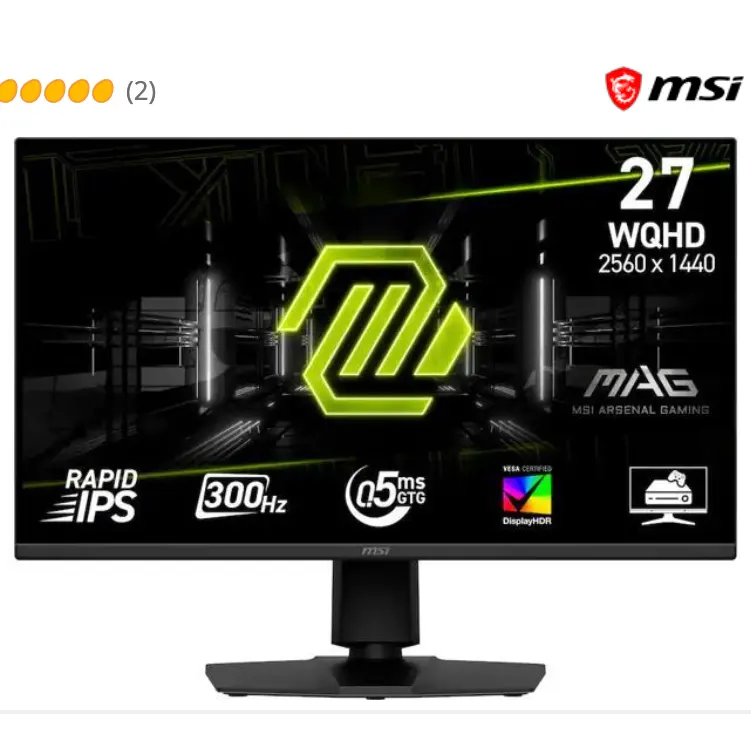 MSI 翻新 MAG 275CQPF 27"2K@180Hz 显示器
