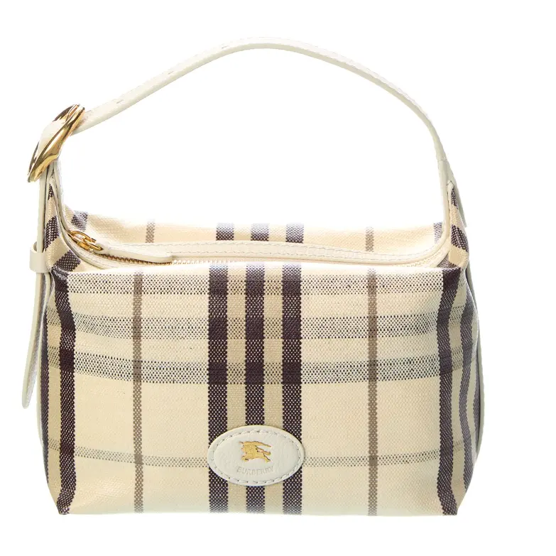 Burberry Highlands Mini 皮革饰边手提包