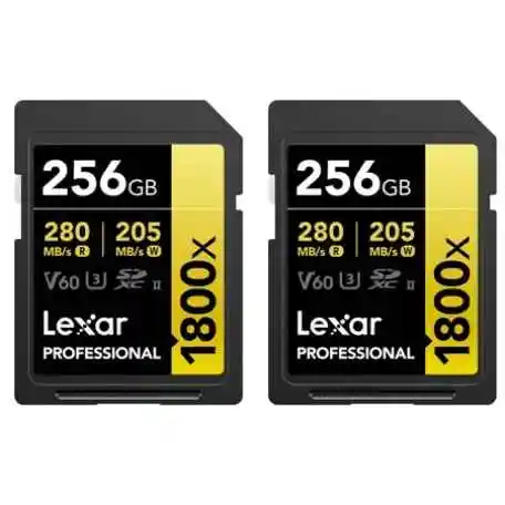 Lexar GOLD 1800x SDXC 存储卡 256GB 2张