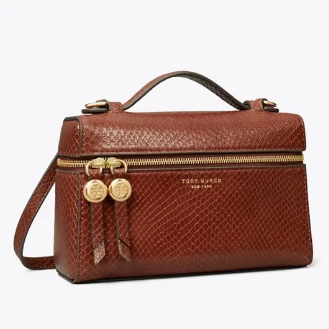 Tory Burch 汤丽柏琦 Romy 蛇纹饭盒包