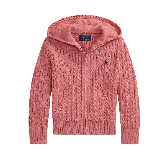 Polo Ralph Lauren 拉夫劳伦儿童款针织绞花连帽外套