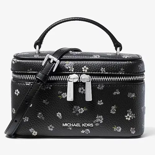 2件额外8折！Michael Kors Vivi黑色印花饭盒包