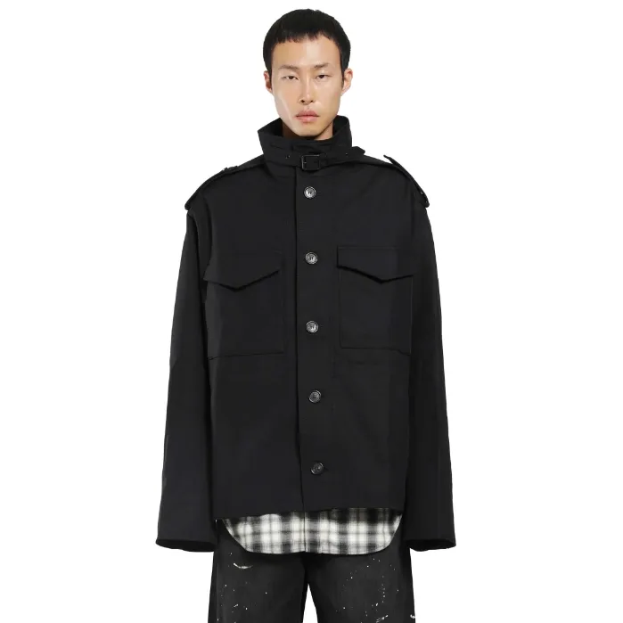 ACNE STUDIOS 黑色尼龙夹克外套