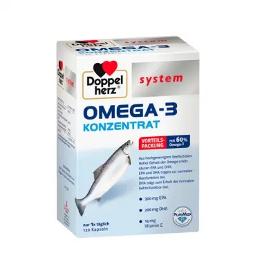 Doppelherz 双心 Omega-3浓缩深海鱼油胶囊120粒