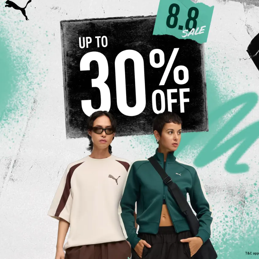 Puma Malaysia：8.8大促！精选运动鞋履、服饰等
