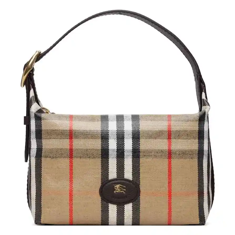 BURBERRY 棕色迷你 Highlands 单肩包