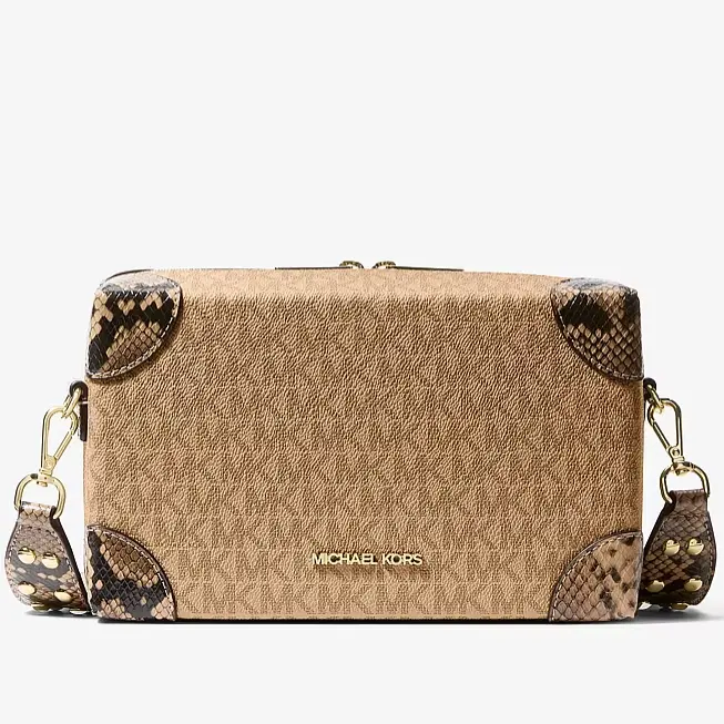 Michael Kors Jeanie 小号蛇纹压花盒子包
