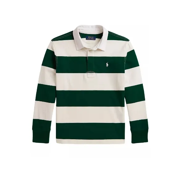 Polo Ralph Lauren 拉夫劳伦大童款条纹长袖Polo衫
