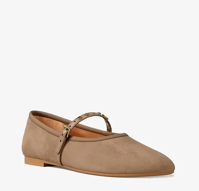 Michael Kors Phoebe 装饰皮革芭蕾平底鞋