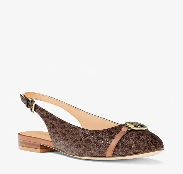 Michael Kors Dori 标志性 Logo 后空平底鞋