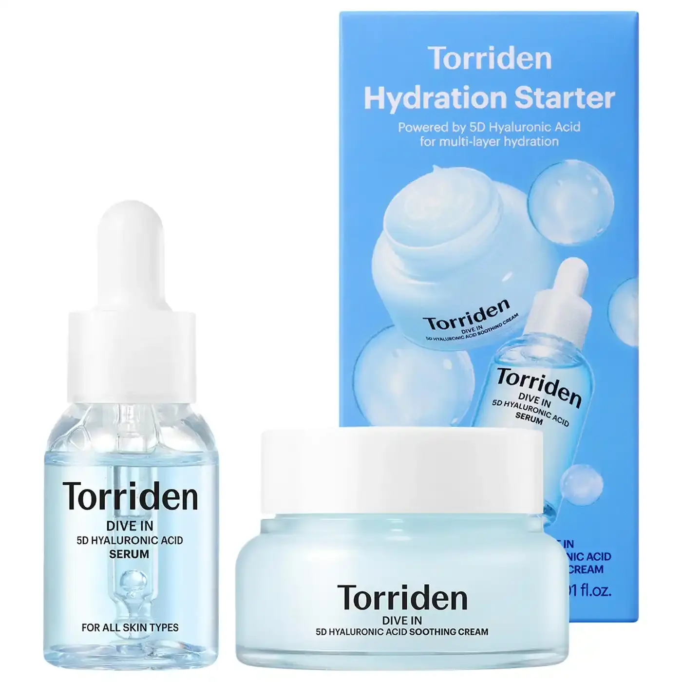 Torriden 透明质酸高保湿精华液+面霜套装