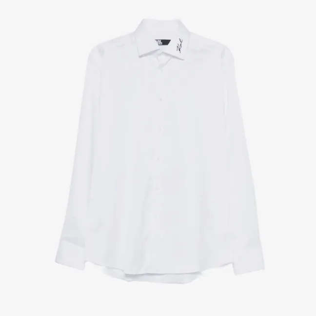 Karl Lagerfeld logo刺绣衬衫