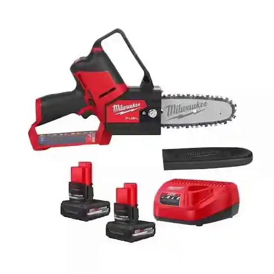 Milwaukee M12 6英寸无刷修枝链锯 12V 含2块5Ah电池+充电器