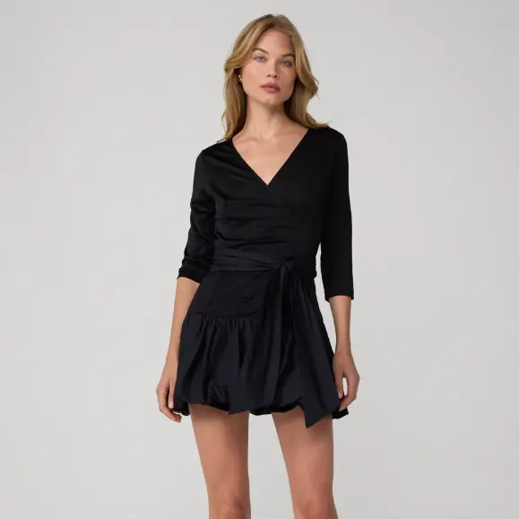 DVF Heather 中袖纯色连衣裙