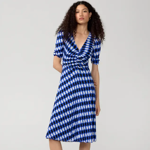 DVF Koren 双面印花连衣裙