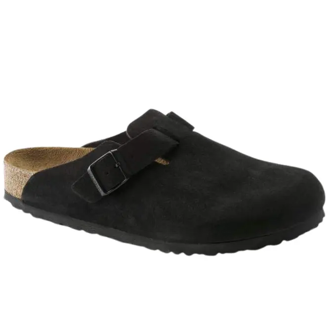 Birkenstock 勃肯 Boston 麂皮半包拖鞋