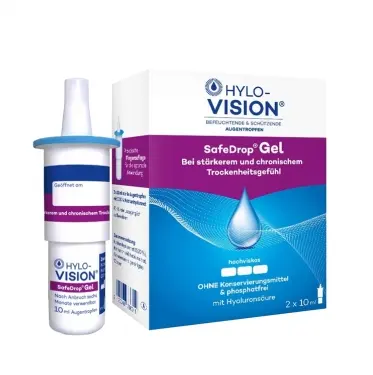 HYLO-VISION SafeDrop Gel 0.3%玻璃酸钠眼药水眼药水2x10ml