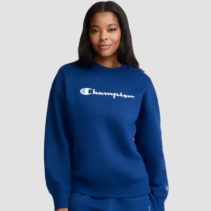 Champion 冠军 Logo印花圆领卫衣