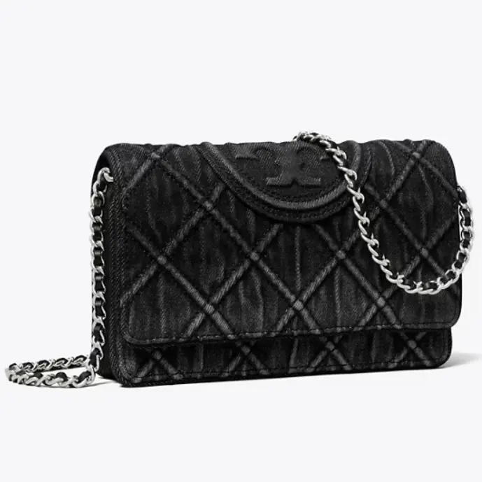 Tory Burch 汤丽柏琦 Fleming 牛仔链条斜挎包