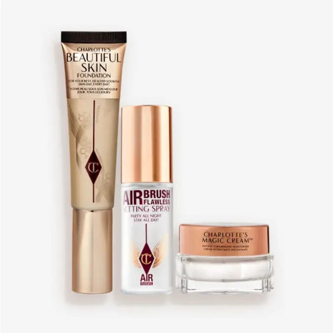 Charlotte Tilbury  获奖底妆护肤三件套｜粉底液 + 定妆喷雾 + 魔法面霜套装